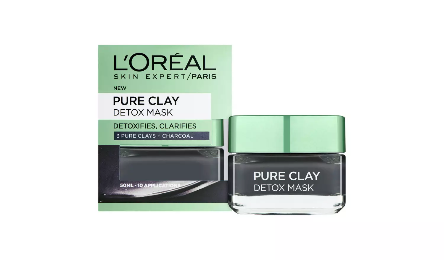 L'Oreal Pure Clay Black Detox Mask - 50ml