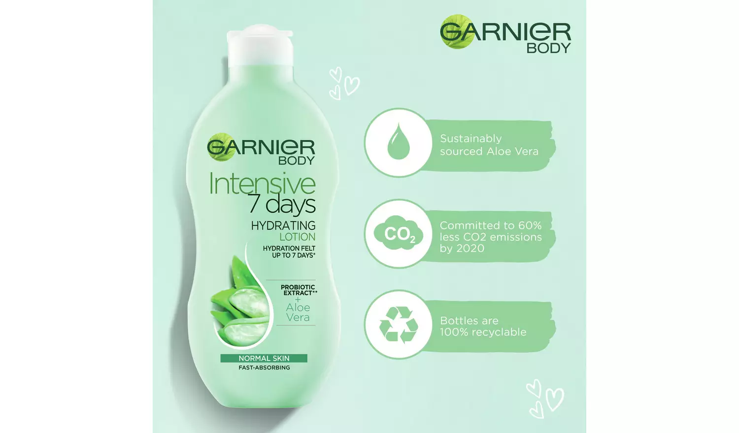 Garnier Body Intensive 7 Days Aloe Lotion - 400ml