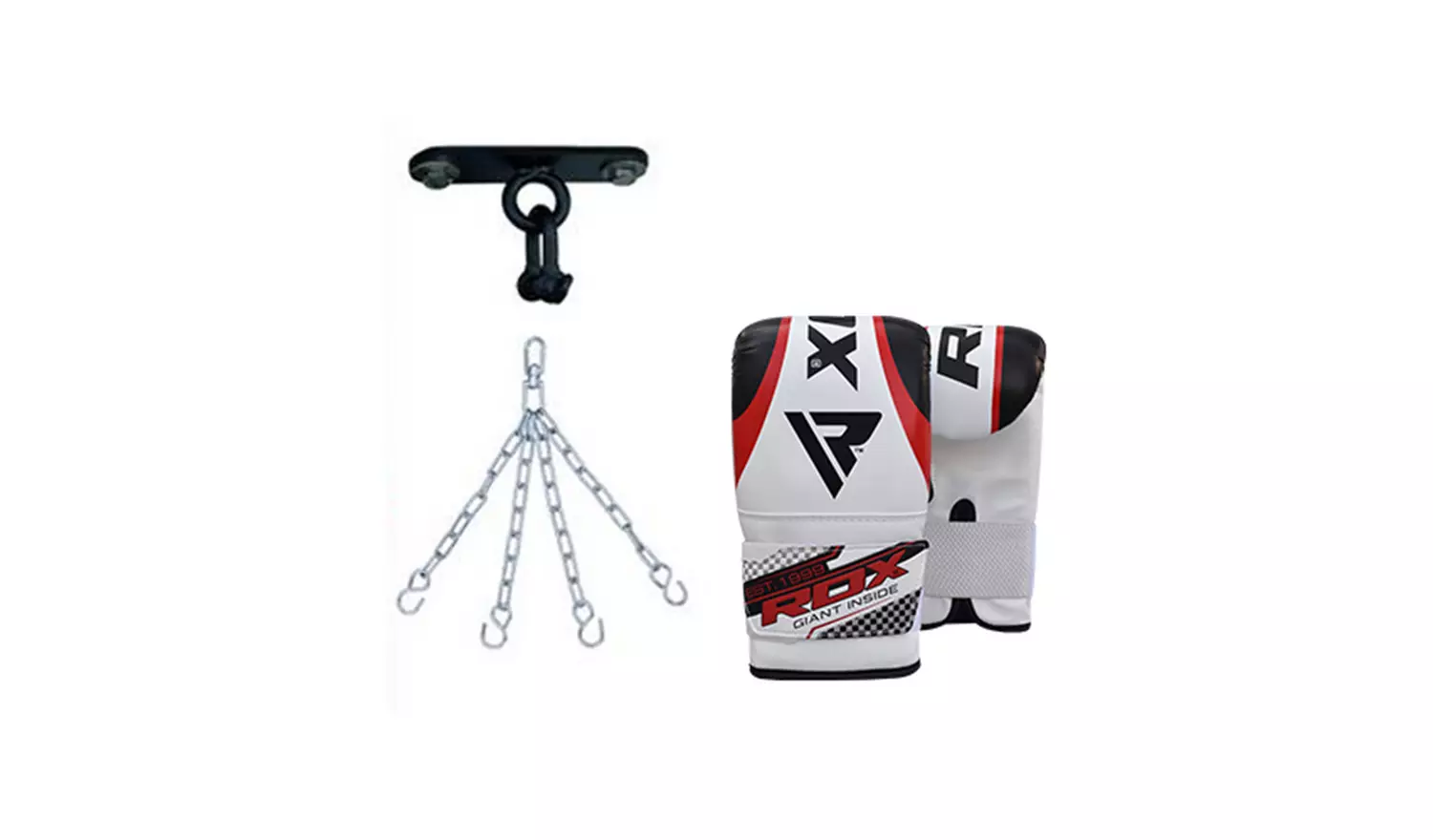 RDX 4ft Punchbag with Gloves, Chains and Bracket